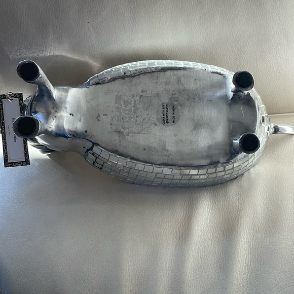 Mirrored mental dachshund themed Santa  serving/candy dish - Picture 13 of 15